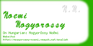 noemi mogyorossy business card