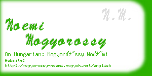 noemi mogyorossy business card